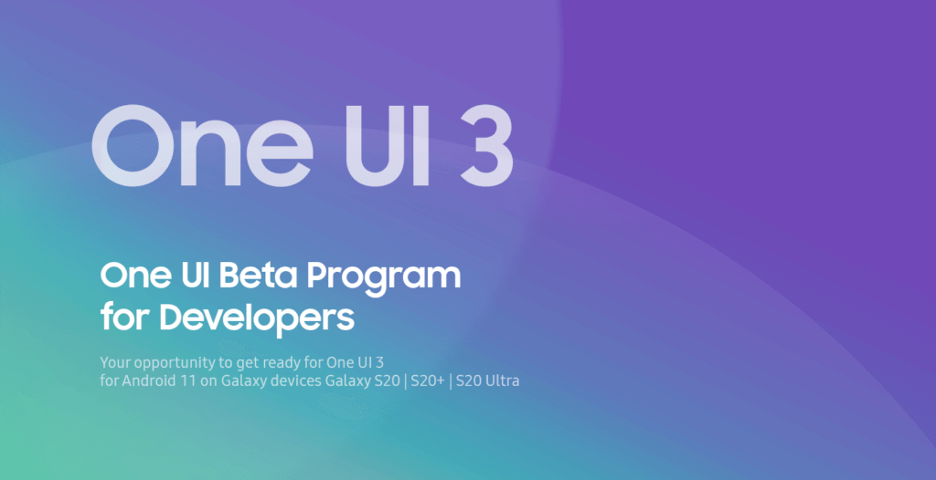 One UI 3 beta program
