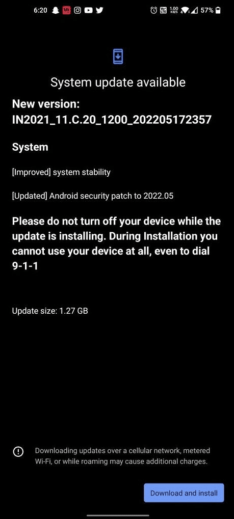 May 2022 Security Patch Update For OnePlus Devices 1